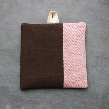 拼布杯墊 196 粉咖