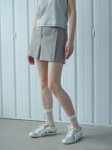 Square Mini Shorts (2colors)_Gray