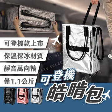 [可登機] 附輪皓啃包 購物袋 行李袋 雙層防水材質 可折疊收納 廉航可登機 靜音輪 滾輪購物袋 行李箱 簡便行李袋