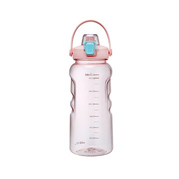 THERMOcafe 可提式彈蓋直飲隨手瓶2200ml-甜美粉(TCTB-2200-PK)(運動水壺/大容量水壺)