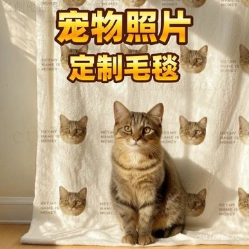 公司發票+免運 寵物定製 客製毛毯 客製貓狗照片 文字設計 寵物定製 午休毯 空調毯 沙髮蓋毯 客製寵物照片 客製寵物毯
