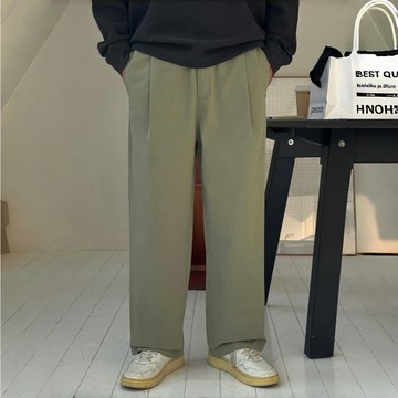 正韓日常簡約柔軟純棉單摺抽繩休閒寬褲 5色 YUPPIE 預購商品 0216