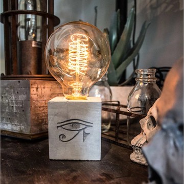 曙MUSE｜法老之眼古文水泥桌燈  USB燈 LED燈 燈泡 禮物 氣氛燈 小夜燈 居家擺飾 擴香石