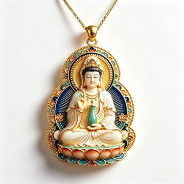 臺灣出貨✨【可開發票】清輝渡世淨瓶觀音牌金屬項鍊吊墜文創爆款國風新款守護保佑送朋友