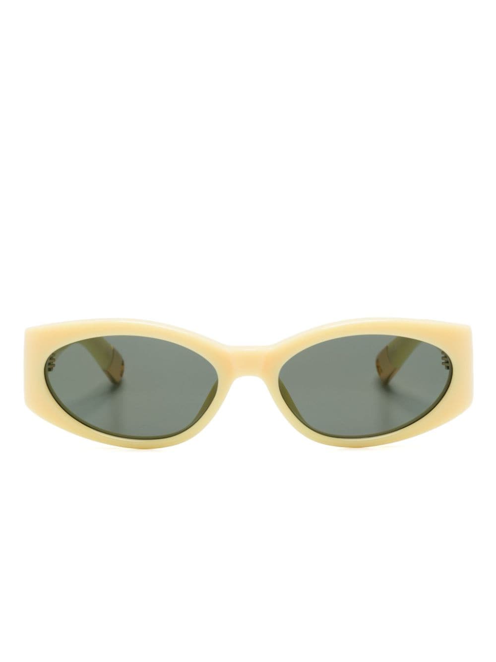 Jacquemus - Les Lunettes oval-frame sunglasses - women - PVC - One Size - Yellow