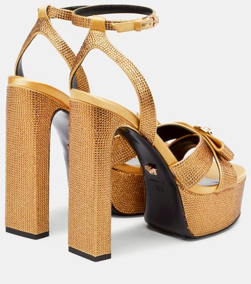 Versace Gianni Ribbon 140 satin platform sandals