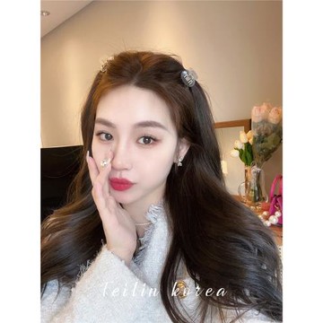 高級感字母迷你公主頭小抓夾側邊碎發夾八字劉海前額頭飾發飾小號