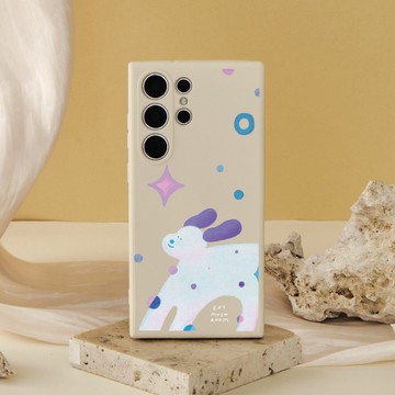 食菇星星狗狗純色矽膠SAMSUNG手機殼