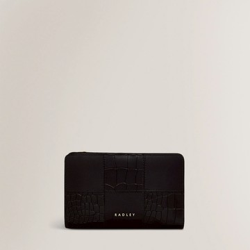 Radley London Womens Leather MOUNT ROW MEDIUM BIFOLD PURSE BLACK Medium Bifold Purse - Black