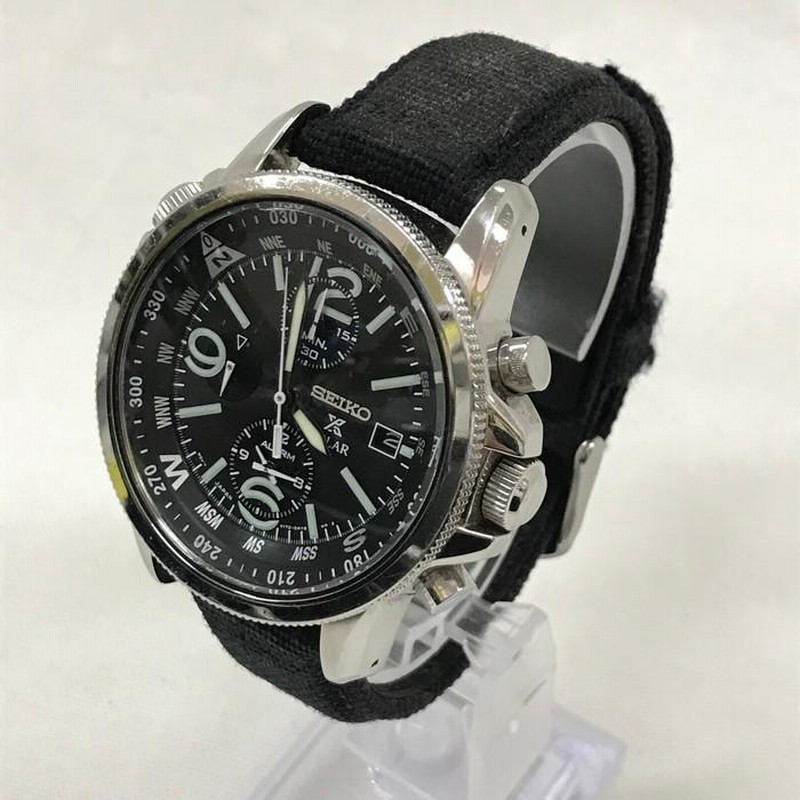 中古】SEIKO セイコー プロスペックス クロノグラフ メンズ ソーラー V172-0AL0 ブラック文字盤 [jgg] | LINEブランドカタログ