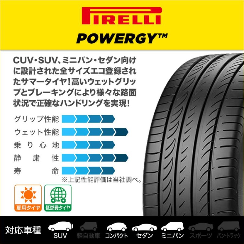 サマータイヤ ホイール4本セット ウェッズ レオニス VX ピレリ POWERGY (パワジー) 205/55R16 | LINEショッピング