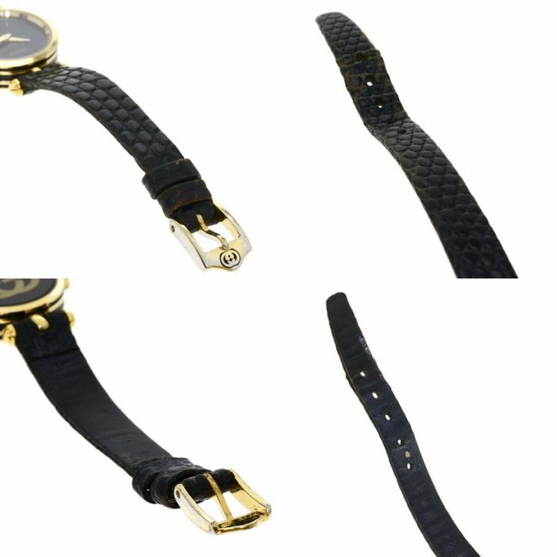 GUCCI グッチ シェリーライン 腕時計 GP 革 レディース 中古