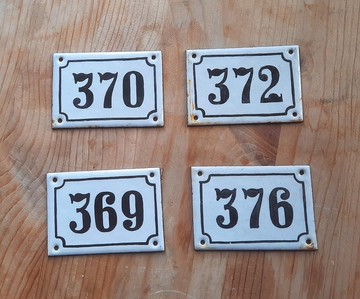 蘇聯復古琺瑯金屬門牌號碼 369 370 372 376 地址牌蘇聯