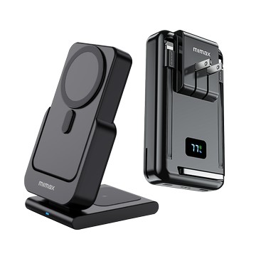 mimax 米覓  磁吸無線充支架行動電源 10000mAh  自帶AC插頭