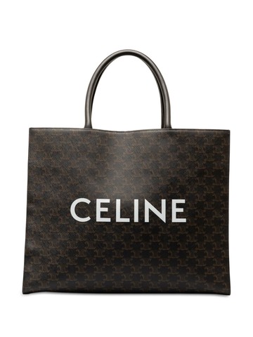Céline Pre-Owned - 2022 Triomphe Cabas Horizontal tote bag - women - Fabric - One Size - Black