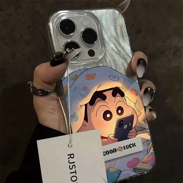 卡通小新蘋果手機殼iPhone16promax 15 14 13mini12 11 7/8plus防摔保護殼