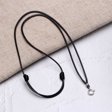 2mm蠟繩可調節單掛雙掛925純銀佛牌鏈子吊墜掛件掛繩配鏈項鏈男女