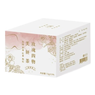 女神殿 玫瑰四物美妍茶 4 in 1 養生茶飲 獨立包裝 可見材料 茶香清甜  6g  12包  1盒