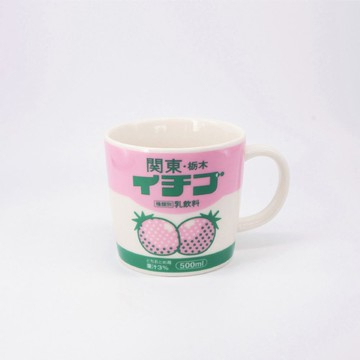 廠商配送 日本製 昭和復古 草莓陶瓷馬克杯(240ml)