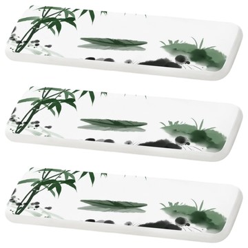 NETFOX 網狐家居 插畫系列 珪藻土洗漱墊 台灣製 24x8x0.9cm  水墨風情  3個