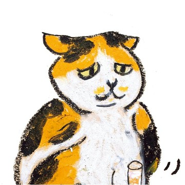 醉貓透明貼_抓屁屁三花