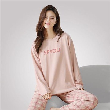 【巴黎精品】現貨+預購 長袖睡衣套裝純棉睡衣親膚透氣居家睡衣寬鬆睡褲大碼休閒女裝-女上衣3款a1km28