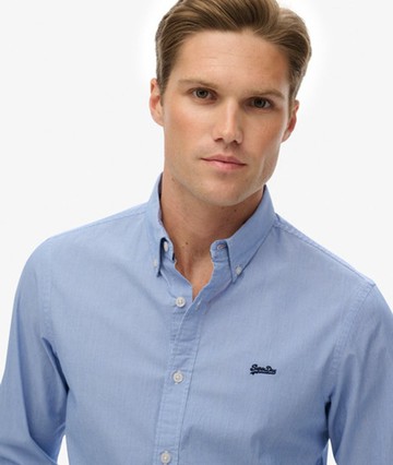 Superdry Men's Essentials Tailored Lite Shirt Blue Size: L