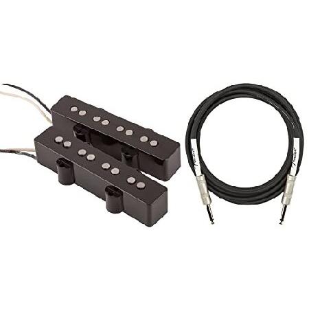 Fender Custom Shop '60s Jazz Bass Pickups 楽器ケーブル付きブラックバンドル 並行輸入品