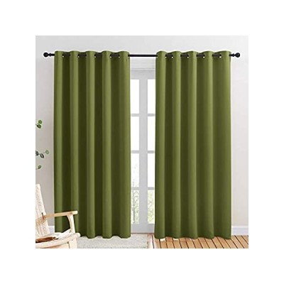 NICETOWN Window Curtain Panels, Thermal Insulated Solid Grommet Blackout Dr