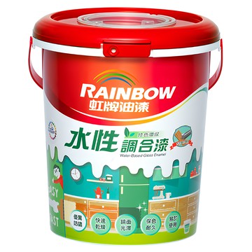 RAINBOW 虹牌油漆 水性調合漆  土耳其藍色  1罐  1L