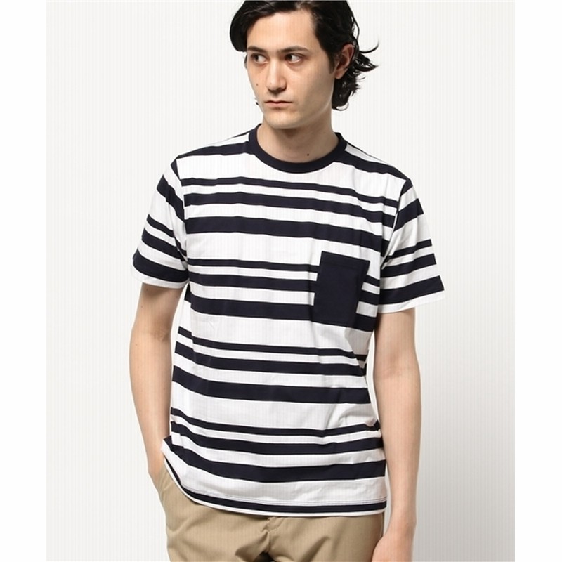 Adam Et Rope ボーダーポケットtシャツ Men トップス Tシャツ カットソー 通販 Lineポイント最大get Lineショッピング