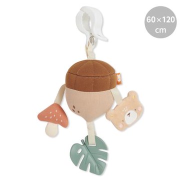 【奇哥】有機棉多功能吊掛安撫玩具(栗子熊)(安撫娃娃 推車玩具 汽座玩具 床邊玩具 安撫情緒)