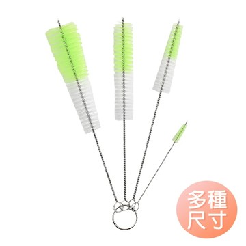 吸管刷 奶瓶刷 四件組 多功能清潔刷 不鏽鋼清潔刷 壺嘴刷 小刷子-雪倫小舖