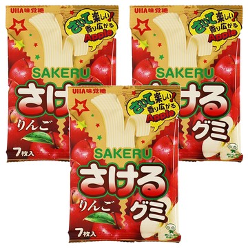 UHA 味覺糖 撕吧 蘋果味 撕著吃的空氣感軟糖  32.9g  3袋