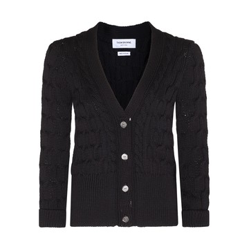 Thom Browne - Navy Virgin Wool Knitted Cardigan