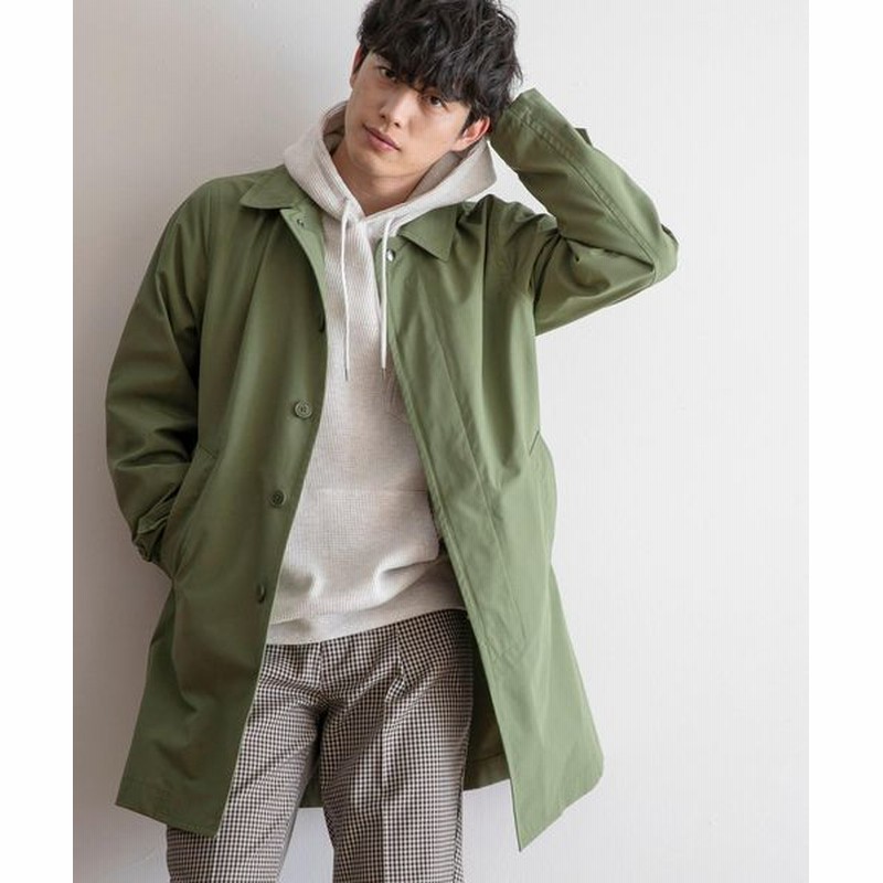 Coen メンズ Web限定カラー 撥水ステンカラーコート ジャケット アウター オリーブ L 通販 Lineポイント最大1 0 Get Lineショッピング