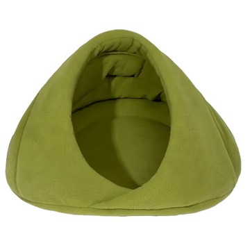 Hidream 寵生幾何 半封閉寵物暖窩 6kg可用 搖粒絨材質  M(52 x 52 x 35cm)  抹茶色  1個