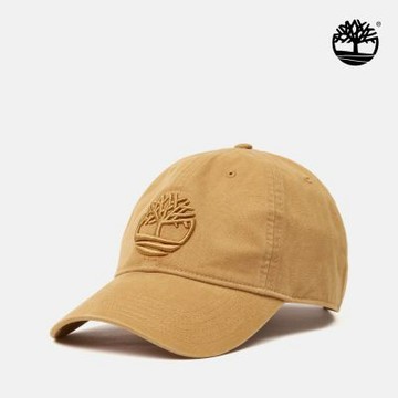 Timberland官方旗艦 中性小麥色刺繡LOGO棒球帽|A66BA231