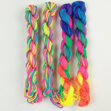端午節七彩玉線diy編織蛋兜專用網兜繩粽子線項鏈手鏈手繩五彩線
