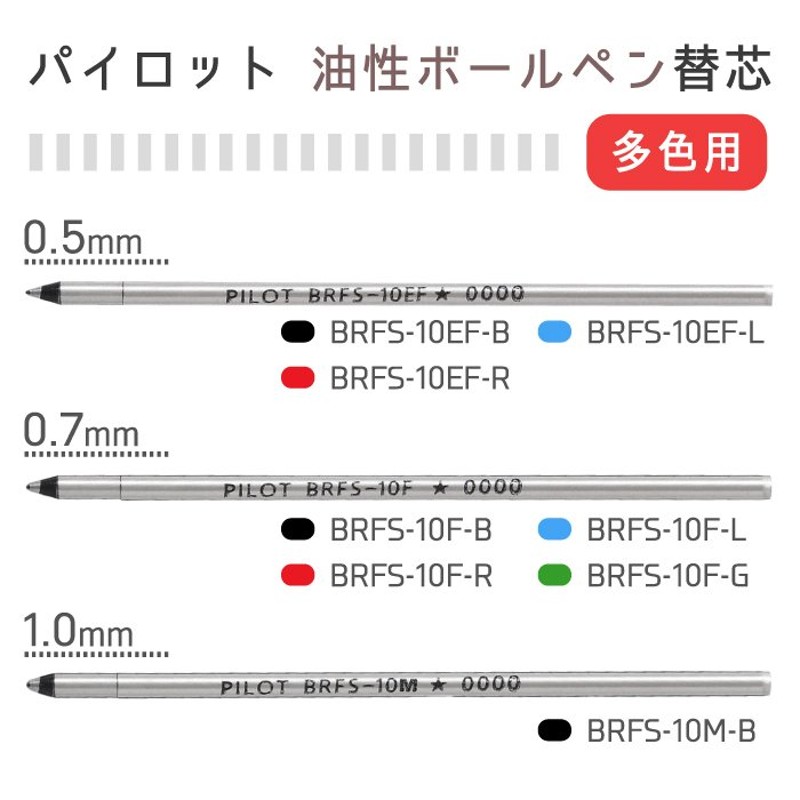 パイロット 油性ボールペン替芯 多色用（4C） BRFS-10EF・BRFS-10F・BRFS-10M ※アクロインキ 通販  LINEポイント最大GET | LINEショッピング