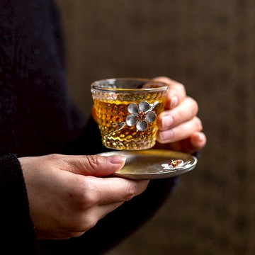 茶杯玻璃小號杯子泡茶杯家用耐高溫喝茶杯功夫茶具簡約品茶品茗杯