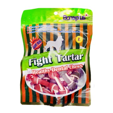 Boneplus 綜合雙色潔牙骨結超值包 L號 - 對抗牙垢 健康潔牙零食  300g  1包