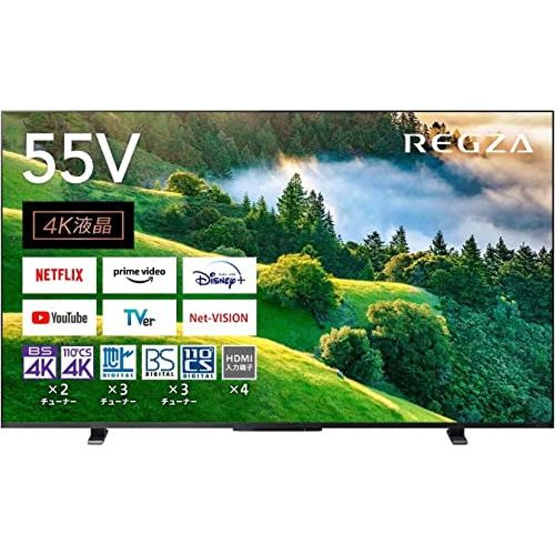 レグザ 55インチ 4K液晶テレビ 55M550L 4Kチューナー内蔵 外付けHDD 裏