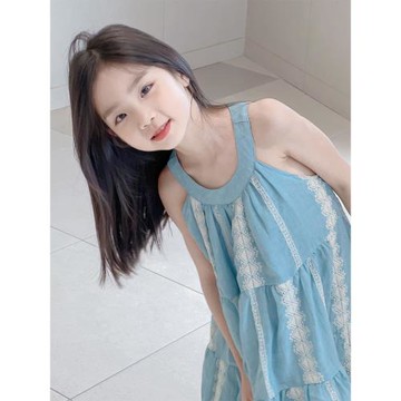 女童海邊度假風夏季連衣裙
