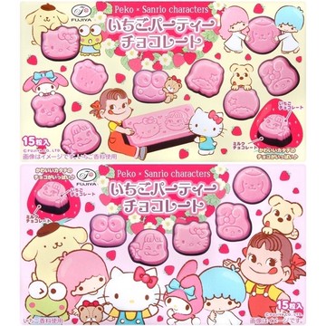 不二家Peko與三麗鷗草莓派對40g（包裝隨機出貨）