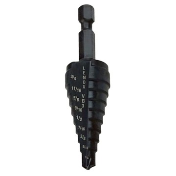 LENOX 狼牌 階梯鑽 3/16-1/2吋 6孔徑數 le30884vb4  1支