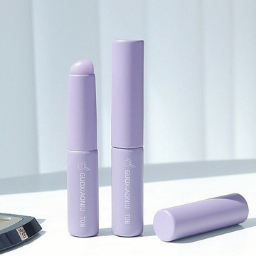 【GUOXIAONIU 郭小妞】紫色帶蓋硅膠唇刷1入｜硅膠刷頭 防塵設計 Q彈柔軟 唇刷 化妝刷具 DS020996