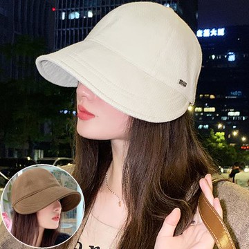 seoul show首爾秀 min字母格紋挺版束口棒球帽四季漁夫帽防曬遮陽帽