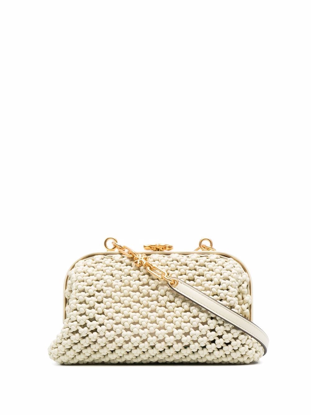 Tory Burch - Cleo macramé mini bag - women - Lamb Skin - One Size - Neutrals