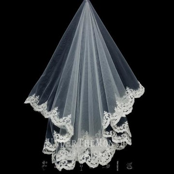 頭紗新娘主婚紗結婚頭紗超仙森系車骨蕾絲高級感領證登記頭紗頭飾